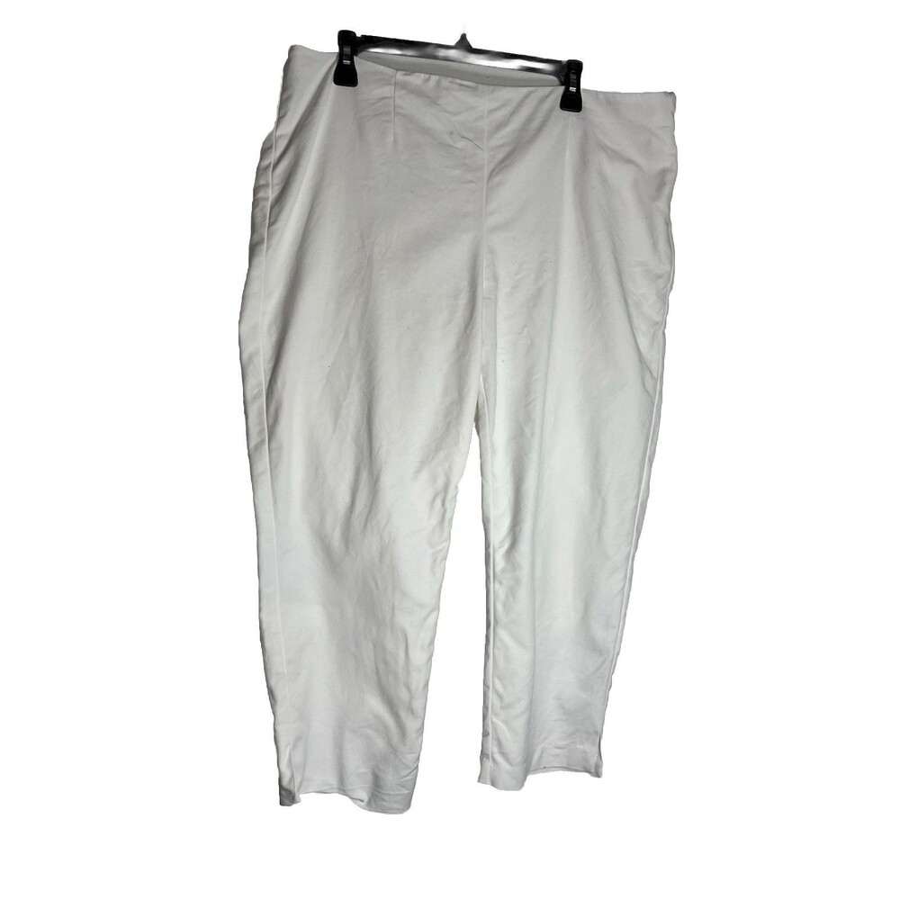 Chicos White Medium Cotton crop Capri  Pants Size 2.5 US 14
